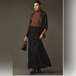 Pilcro Denim Dark Puddle Maxi Skirt size 8